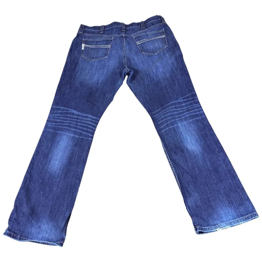 Cinch Carter Jeans Mens 40x36 (40x32.5) Blue Stretch Logo Straight Leg Casual
